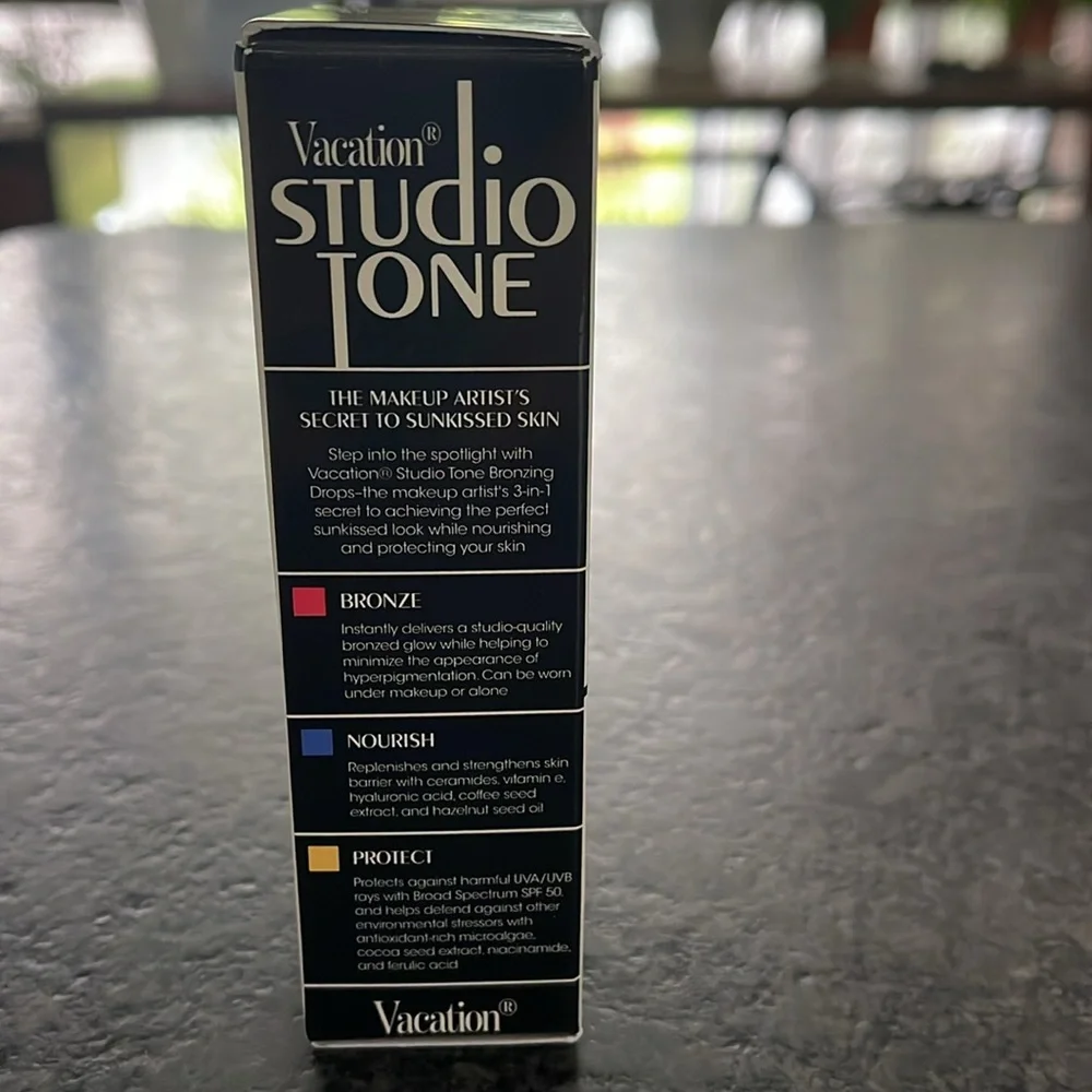 Vacation Studio Tone SPF 50 Bronzing Drops for Face bronze nourish protect